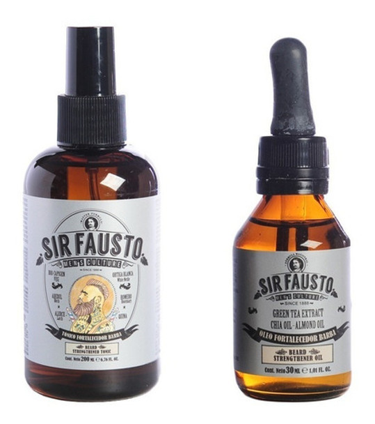 Kit Crecimiento Para Barba Sir Fausto Tonico + Aceite Barber 0 Kit Crecimiento Para Barba Sir Fausto Tonico + Aceite Barber 0