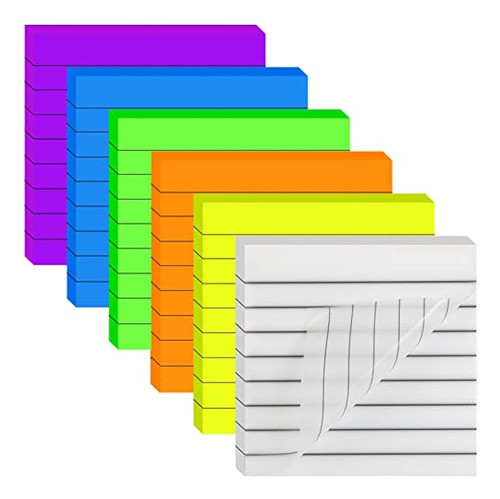 300 Hojas Forradas Notas Adhesivas Transparentes, 3x3 Pulgad 0