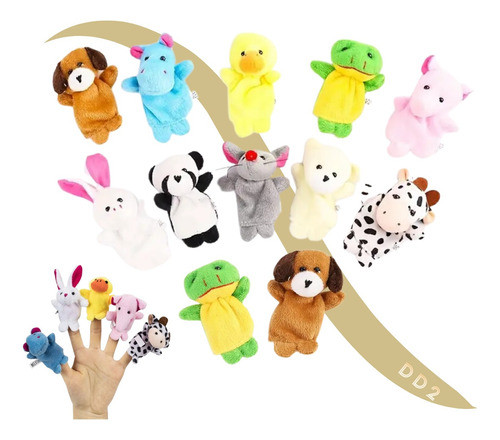 Titeres De Dedo Varios Animales Modelos Peluche Divertidos 0