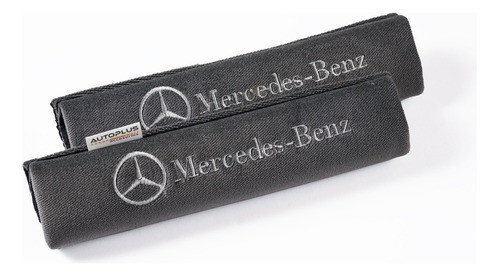 Protector Cinturon Tela Gris Logo Mercedes-benz Bordado 0