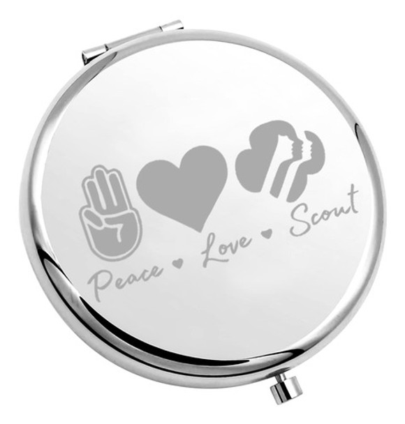 Tiimg Girls Scout Gift Peace Love Girls Scout Símbolo Espel 0
