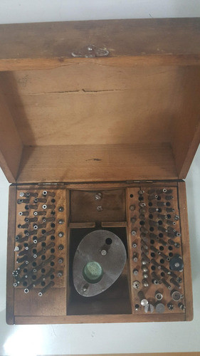 Caja Herramienta Relojería Antigua Boley Leinen Punzón Marca 0