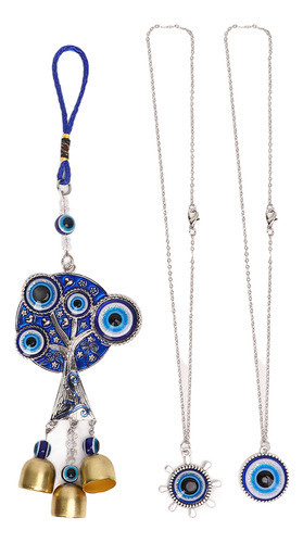 Conjunto De Joias Evil Eye Exquisite Beautiful Blue Blessing 0