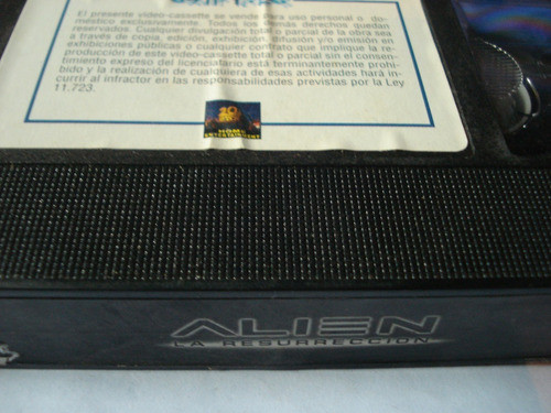 Vhs Alien La Resurrección ( Making In) 0