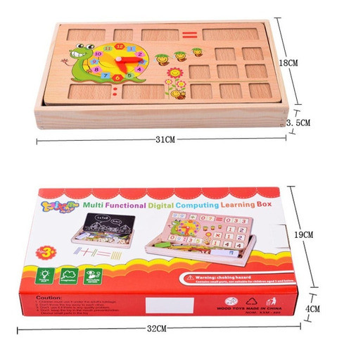 Caja Con Letras ,numeros Doble Faz ,  Encastre Y Pizarra 0