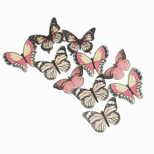 Kit Papel De Arroz Borboletas Coloridas 10 Un Lp-23 0