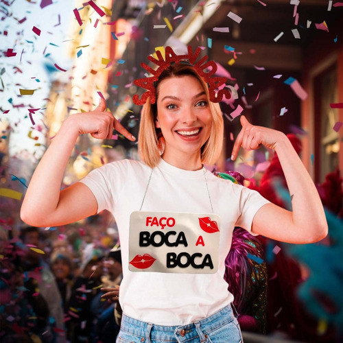 Plaquinha Carnaval 2024 Com Tiara Salva Vidas Boca A Boca 0