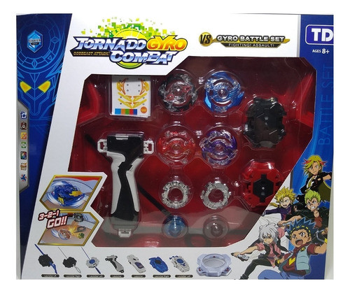 Bey Buster Kit with 2 Metal Beyblades, 2 Launchers, and Large Arena