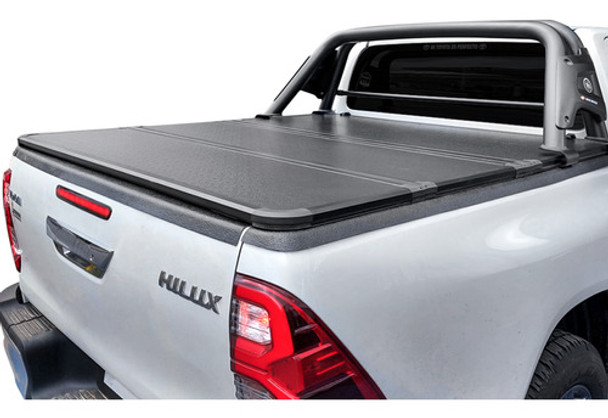Tapa Rígida Trifold Spaco Aluminio Negro Toyota Hilux 2005+ 0