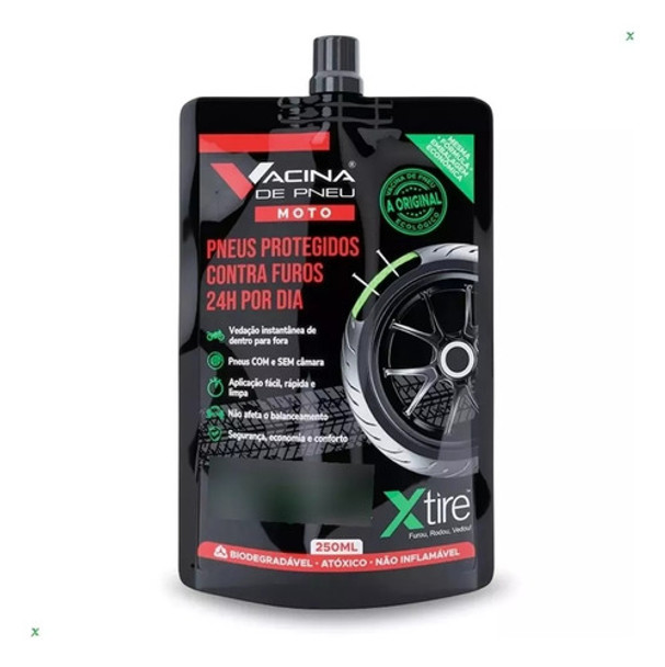 Vacina De Pneu Moto 250ml - Xtire  1 Frascos 0