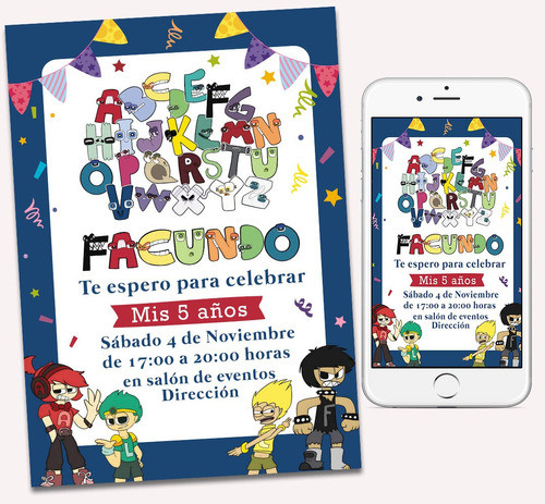 Invitación Digital Virtual | Alfabeto Lore 0