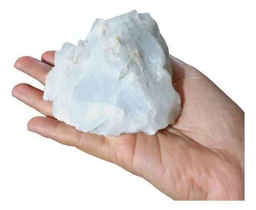 Pedra Calcita Branca Com Tom Azul Claro P/ Coleção Cod557 0