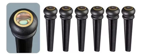 Pines Sujeta Cuerda De Ebano Con Incrustacion En Nacar Set 0