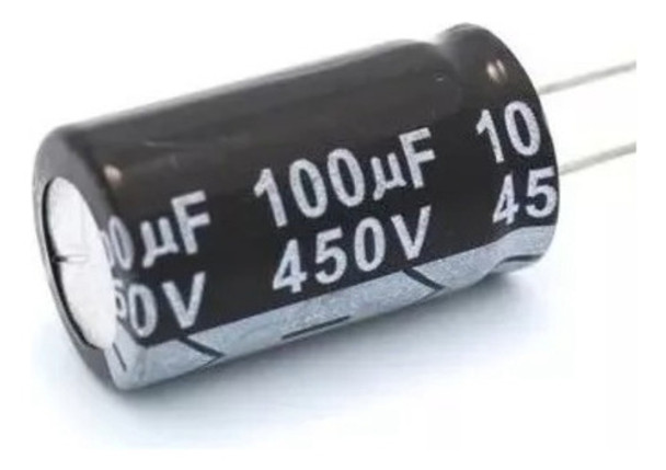 Capacitor Electrolitico 100uf X 450v Radial 105° X 10 Unidad 0 Capacitor Electrolitico 100uf X 450v Radial 105° X 10 Unidad 0