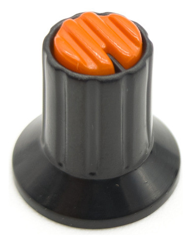 5 Perillas Potenciometro Naranja 16mm X 17mm Eje Estriado 0
