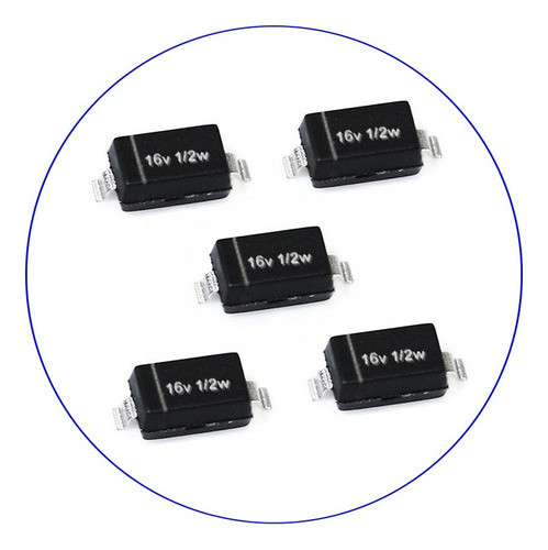 Kit X 5 Zener 16v X1 Wk J1 Mmsz16t1g Mmsz5246 Bzt52b16-g 0