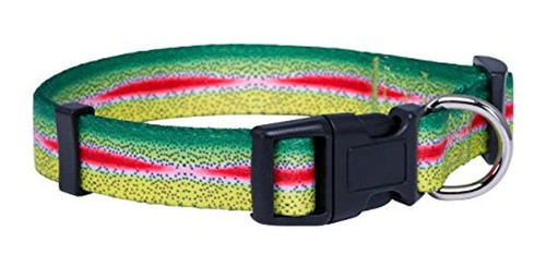 Collar De Perro De Pescado- Patrones De Trucha Arcoiris Y Tr 0