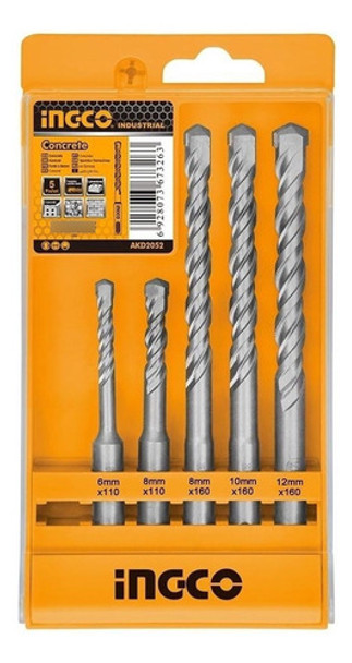 Kit 5 Mechas Sds Plus Ingco 0