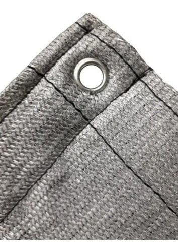 Media Sombra Antigranizo Gris 6x4 Con Costura Y Ojales 0
