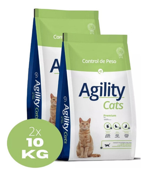 Agility Gato Control Peso / Castrado Pack  2 Bolsas X 10 Kg 0
