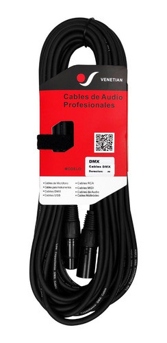 Venetian Dmx Cable 10 Metros 120 Ohm Iluminación Canon Xlr 0