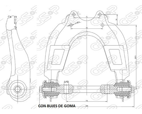 その他 GS ZxAuto Upper Frame with Ball Joint for Grand Tiger 06-10
