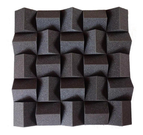 10 Difusor Acústico Alpha 60mm Cinza Grafite 0