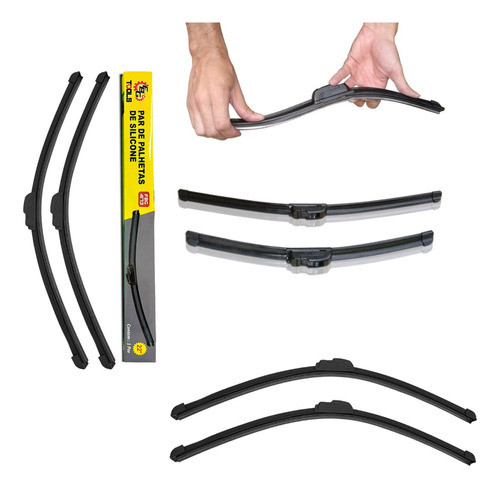 Jogo Limpador De Parabrisa Palheta 22 Polegadas 0