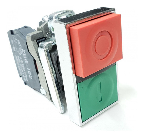 Botón Doble Pulsador Verde Al Ras / Rojo Saliente  2no 0