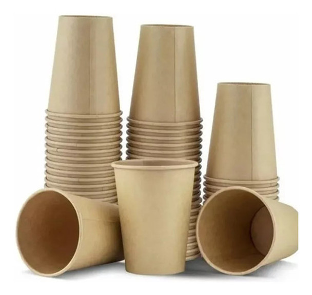 Copo De Papel De Fibra De Bambu 210ml Biodegradável C/ 100un 0 Copo De Papel De Fibra De Bambu 210ml Biodegradável C/ 100un 0