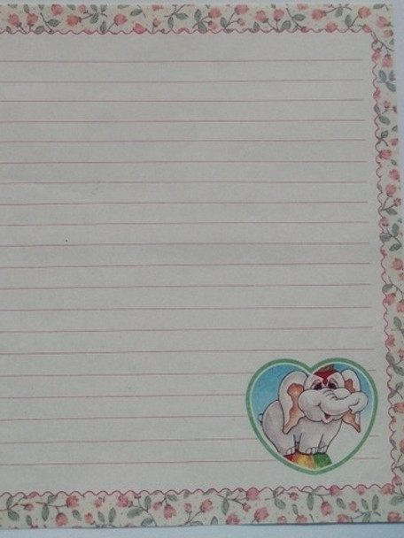Papeles De Carta Elefante Antiguo Sin Sobre Colección 0