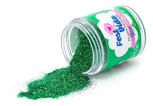 1 Corante Pó Gliter Verde Confeitaria Bolo Festvida 0