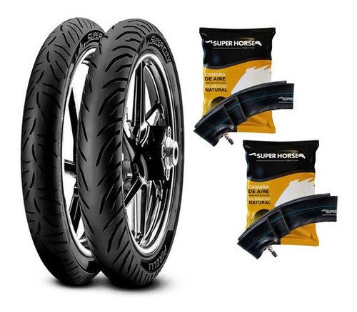 Kit Cubiertas Pirelli Super City Wave Crypton + Camaras Sh C 0