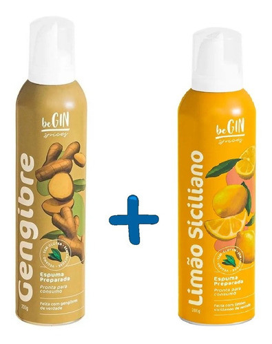Kit Espuma Drinks Em Spray Sabor Limão Siciliano + Gengibre 0
