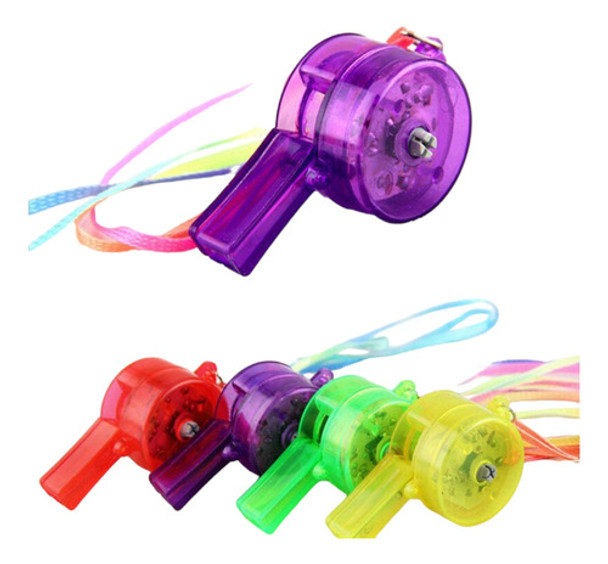 Silbato Referi Led Mundial Arbitro Cotillon Luminoso Pack 40 0