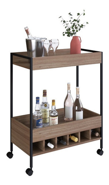 Carrinho Bar Com  Adega E Rodízios Artetube 85x68x36 Cm 0