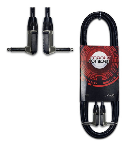 Cable Plug 90 Codo Instrumento 2,5 Mts Neutrik Guitarra Bajo 0