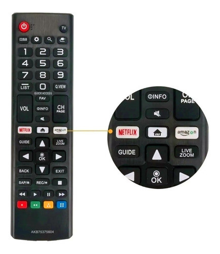 Control Remoto Universal Para LG Smart Tv Netflix 0