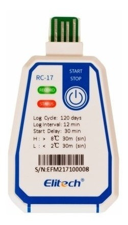 Termógrafo Temperatura Descartável / Uso Único -30ºc A 70ºc 0