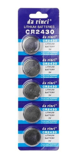Pack X5 Pilas Boton Cr2430 Cr 2430 3v 0