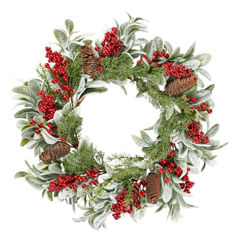 Sggvecsy Corona De Navidad Artificial De 19 0