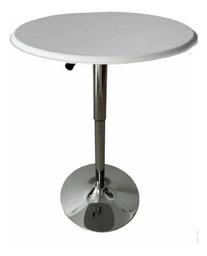 Mesa Redonda Alta Bar Desayunador Regulable Blanca 0