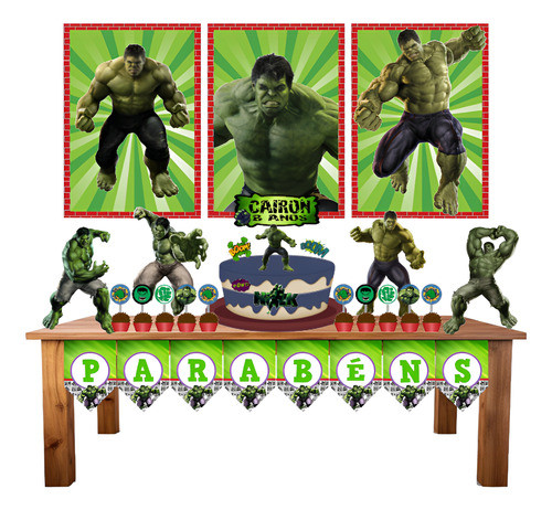 Kit Festa Só Um Bolinho Tema Hulk 0