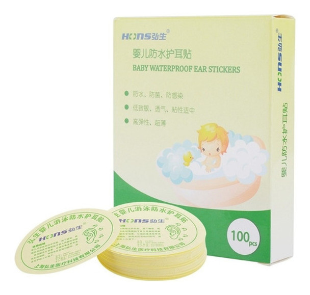 . Adesivos De Orelha Para Banho Do Bebê Impermeável 100pcs 0
