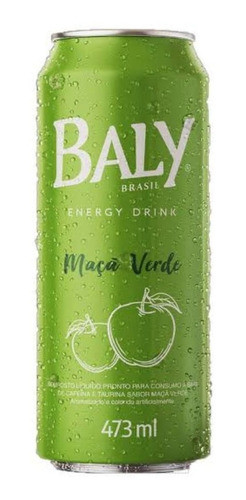 Energético Baly Maça Verde Lata 473ml - Kit Com 2 0