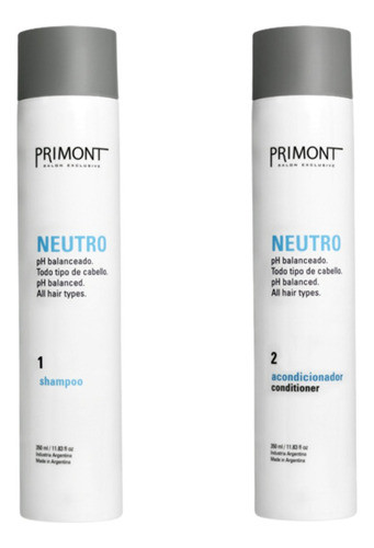 Primont Shampoo + Acondicionador Neutro Todo Tipo De Cabello 0