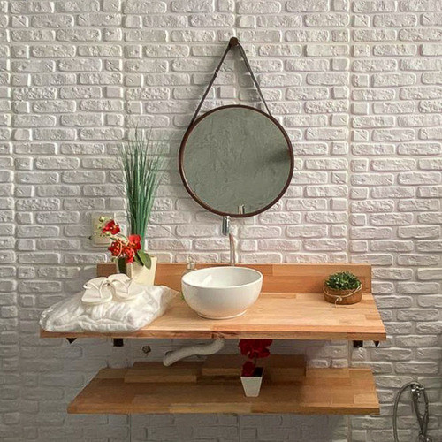 24 Placas Decorativas 3d Revestimentos Parede Teto Tijolinho 0