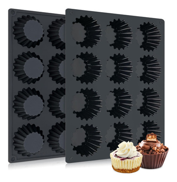 Moldes De Silicona Para Mantequilla De Cacahuete, 12 Tazas, 0