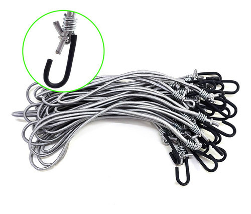 Extensor Elástico Para Lona De Caminhão 35cm 50un Prata 0