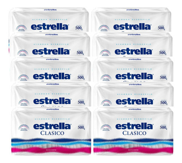 Algodon Estrella Clasico X500g (10 Paquetes) 0